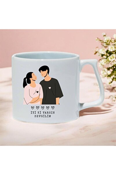 kubdekor It's Good to Be Here, Sweetheart, Illustrative Printed Luxury Mug Cup
