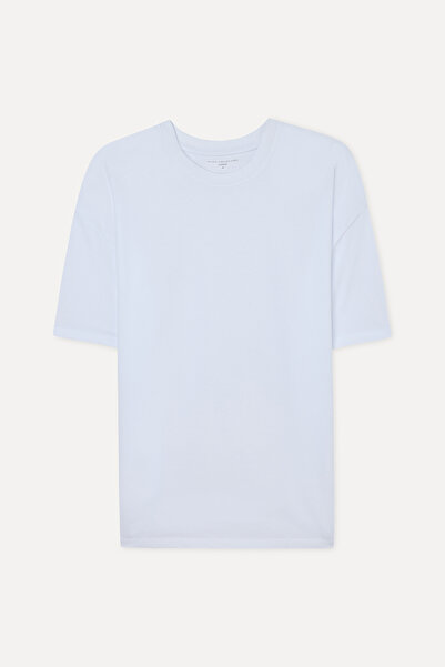 Mudo Men's Navy Blue Oversize Crew Neck T-Shirt