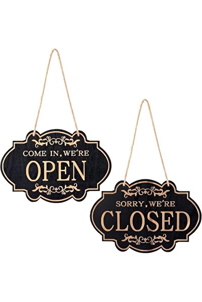 Al Raied ARS® Open and Closed Sign, 11.8 x 7.9 Inch Double Sided Reversible C...