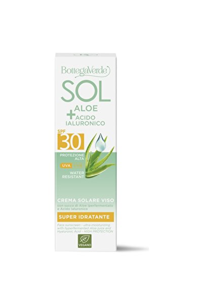 Bottega Verde Face Sunscreen Moisturizing Cream with Aloe Vera and Hyaluronic...