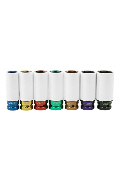 DEGET SET 7 TUBULARE CU PROTECTIE PENTRU JANTE ALIAJ 1/2 17-27 MM - VERKE