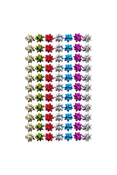 AFO Set of 100 Mixed Metallic Ribbons 3.5cm with Adhesive