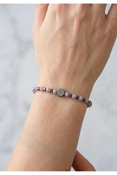 Fi Hediyelik Women's Elegant Natural Stone Adjustable Stylish Elevator Bracelet