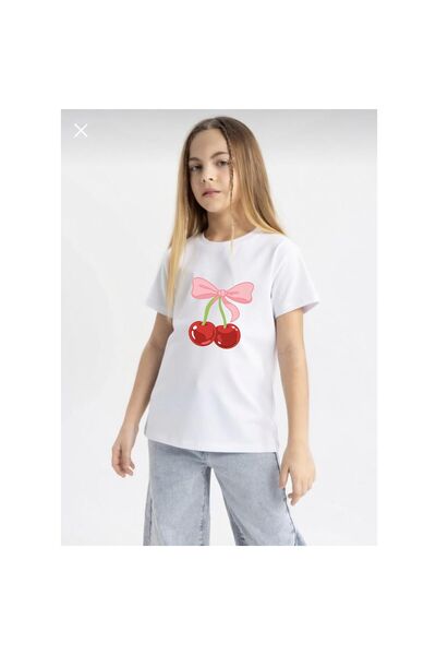 playwear Παιδικό unisex μπλουζάκι με στάμπα κορδέλας κεράσι, 100% βαμβάκι, με...