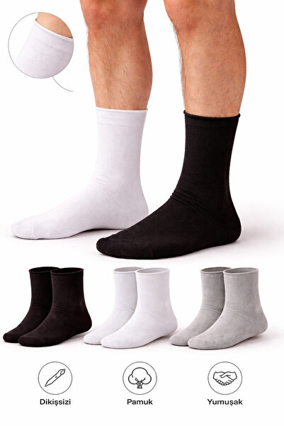 Ducks Socks Men's Cotton Seamless Elastic Socks 3-Pack Long Socks / Non-Marki...