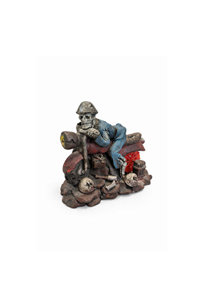 Dophin KW Ghost Rider Skeleton Motorcycle Tank Ornament - 14cm | Sunken Battl...