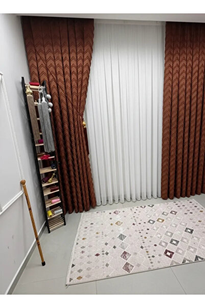 NİVEMESHOME RİTİM KİREMİT 1/3 PERDEA DE FON PLIATĂ