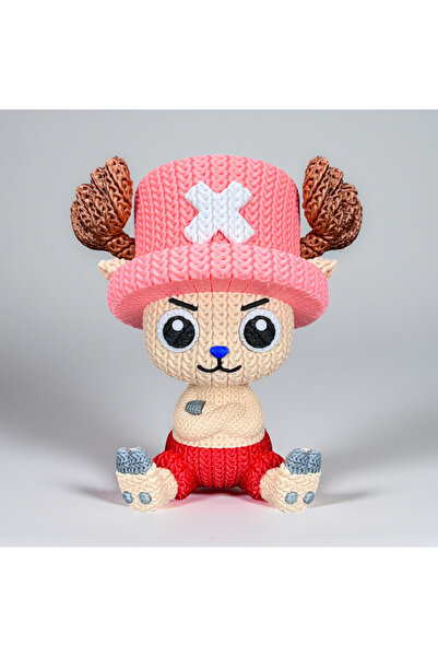 PrinTerra One Piece - Chopper Figür 18cm-Örgü Dokulu Boyasız Çok Renkli Premi...