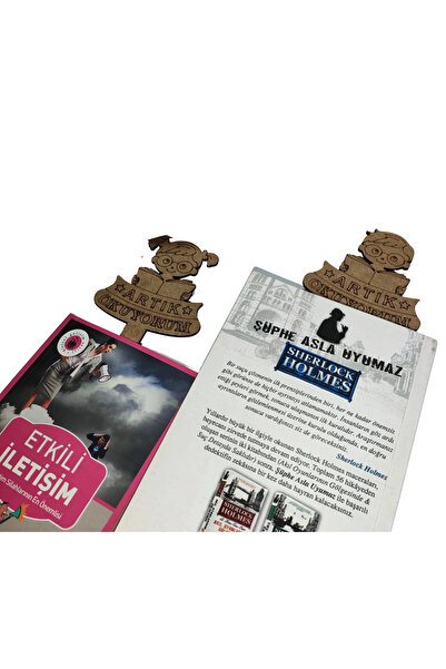 toptanetkinlikboyama Erkek Çocuk Artık Okuyorum Kitap Ayracı Boyama Seti | Çocuklar İçin Ahşap Boyama Etkinlik Ürünü | MD