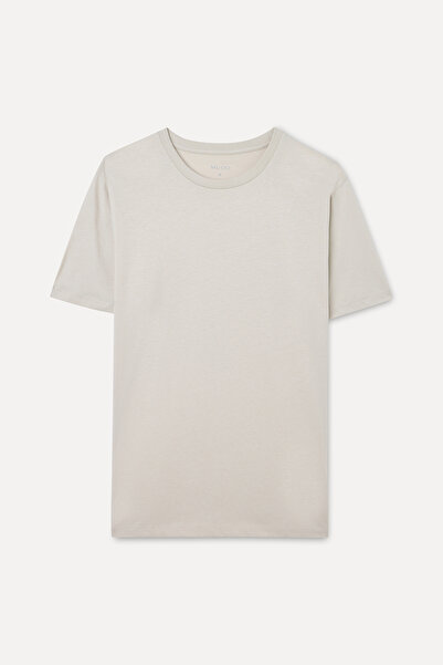 Mudo Men's White Cotton Crew Neck T-Shirt