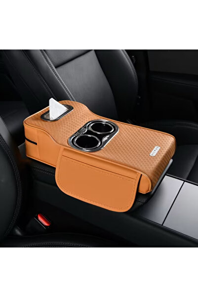 AutoFamily Auto Family Car Armrest Heightening Pad with Cup Holder & Tissue B...