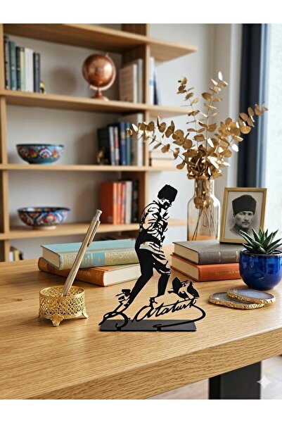 LUXXERA CONCEPT Metal Atatürk Silüeti Biblo Masa Dekoru 15*11*3 CM