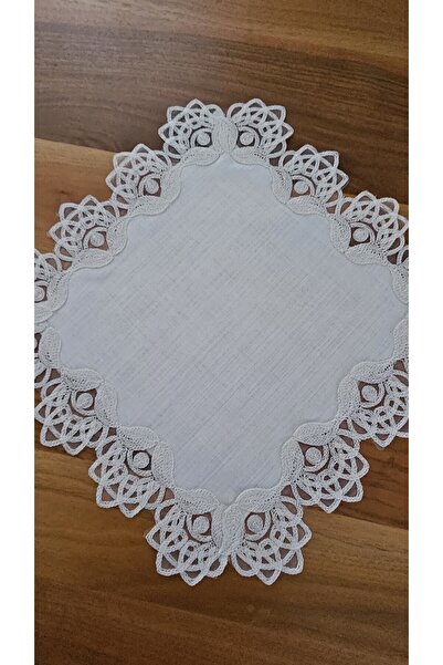 ZESA HOME Luxury Zigon Coffee Table Cover with French Lace