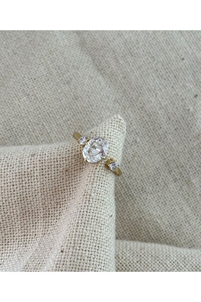 Haziran Accessory, Xuping Round Stone, Adjustable Gold Women's Ring