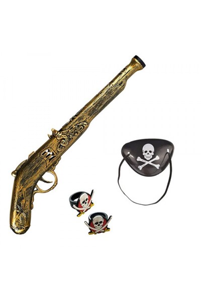 ZERO LAND Σετ μάσκας πειρατών και δαχτυλιδιών πειρατών STOROZAL Toy Pirate (1...