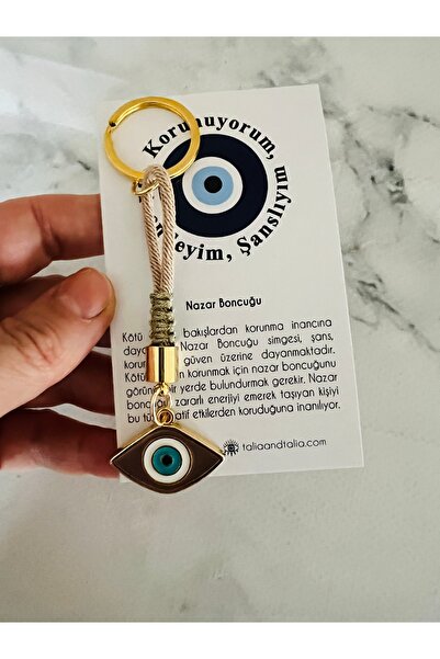 Talia&Talia Evil Eye Bead Keychain with Eye Figure – Symbol of Luck & Protect...
