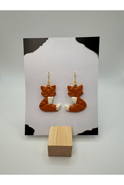Fımo Handmade Fox Earrings