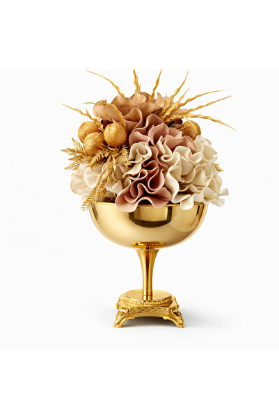 MİS KİTCHEN Dekoratif Vazo Çiçek Aranjmanı 50 cm Lüks Salon Konsol Masa Üstü ...