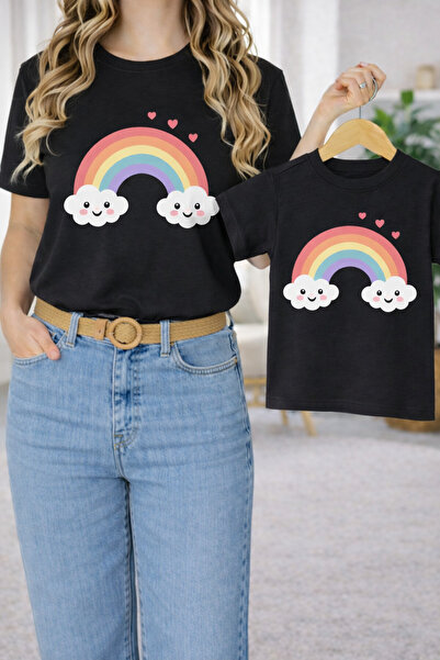 VODEXA Tricou oversize unisex pentru copii, tricou cu imprimeu SMILING CLOUD ...