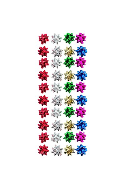 AFO Set of 40 Mixed Metallic 6.5cm Ribbons with Adhesive