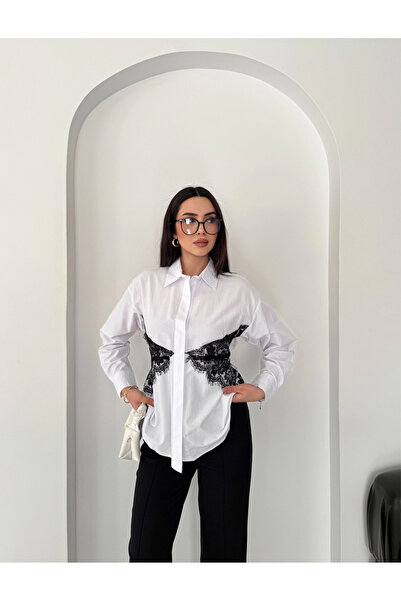 AsprinFashion Πουκάμισο με δαντέλα
