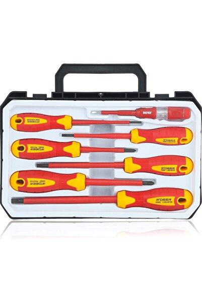 Rdeer Insulated Screwdriver Set 7 Pieces by R-Der, Industrial Level 1000 Volt...