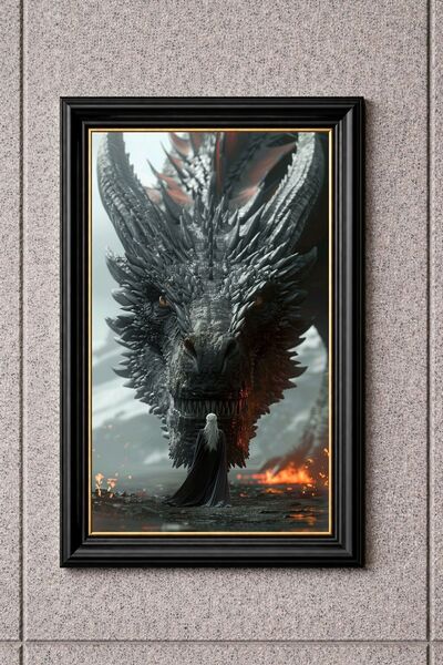 BuzzDesigns Game of Thrones Ejderha ve Daenerys Targaryen Temalı Dekoratif Du...
