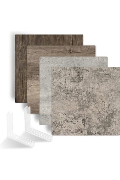 Al Raied 2 Pcs 21.6in/55cm Photo Backdrop Boards, Double Sided Wood & Cement ...