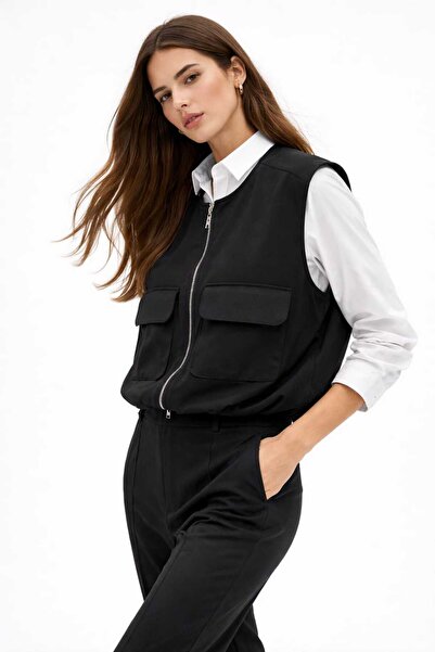 EGZOTİK ASORTİK Slim Sports Vest with Elastic Waist