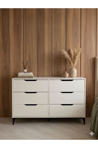 Epos Çok Amaçlı 6 Çekmeceli Şifonyer,Saklama Dolabı Yatak Odası Bebek Odası G...