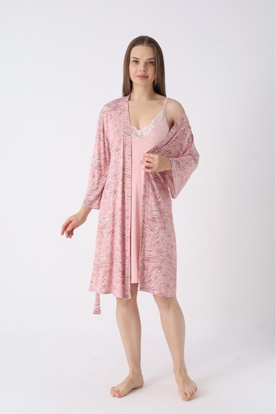Çarşıpazar طقم قميص نوم وروب أوليفيرا مكون من قطعتين