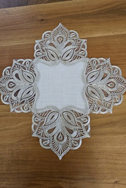 ZESA HOME Luxury Zigon Coffee Table Cover with French Lace
