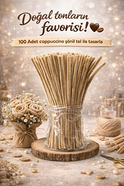 kalawear PW Cappuccino Ponpon Tel (Şönil Tel) – 100 Adet
