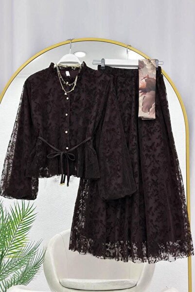 VOLT CLOTHİNG French Lace Skirt Set