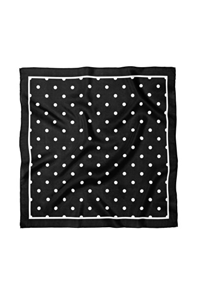 Sultan İpek Puantiye Desenli Fular / Bandana 50x50cm