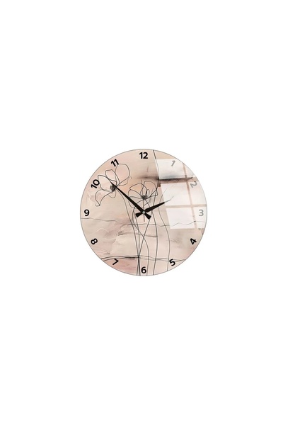OEM Re-Bloom wall clock, glass, multicolor, 40 cm