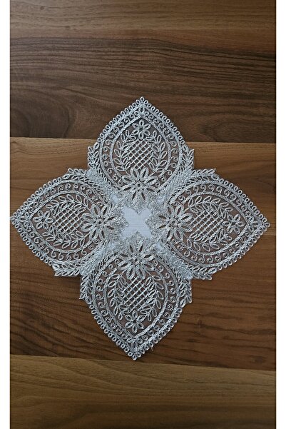 ZESA HOME Luxury Zigon Coffee Table Cover with French Lace