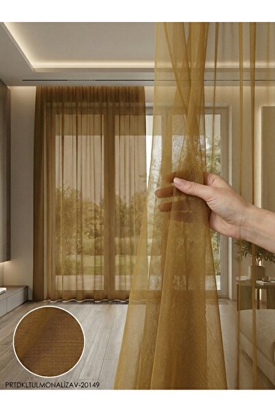 LEVENT ÖZEL PratikTül Armül Orta Işık Geçirgen Tül Perde 300x255 cm