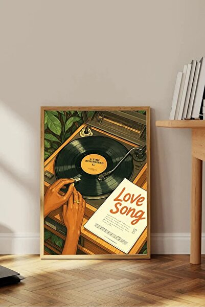 AR AJANS KANVAS TABLO Tablou MDF înrămat cu tematică de cântec de dragoste