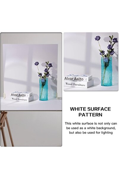 Al Raied ARS® 2 Marble 24x24in Photography Backdrop Boards with 2 PCS Bracket...