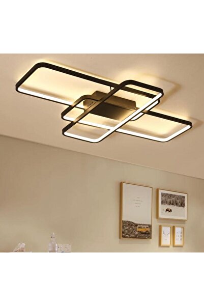 Monolux 100*80CM LED AVİZE SARKIT SİYAH-RAL9005 SOĞUK BEYAZ IŞIK-6500K