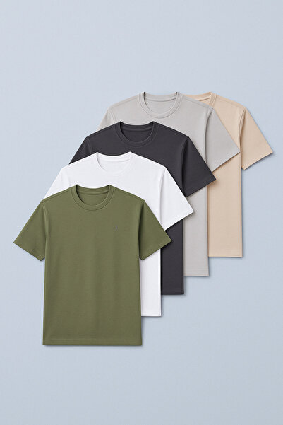 COMBİNE MİCHAİL Tricou pentru bărbați, cu mânecă scurtă, Basic Loose, pachet ...