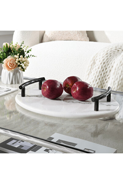 Roots Furniture Luxo Marble Tray Black Hands
