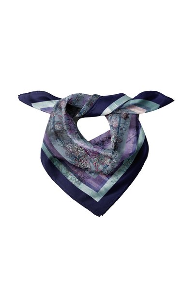 Sultan İpek Geometric Patterned Scarf / Bandana 50X50Cm