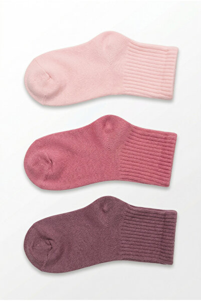 OBJE Girl's 3-Piece Mixed Color Socks