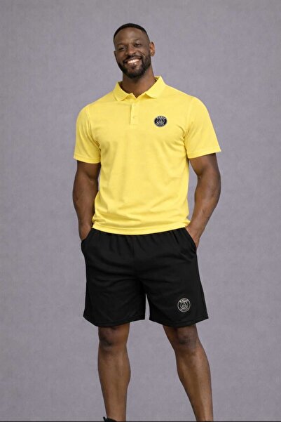 NOFLEN Polo Collar Paris Printed Shorts and Top Set