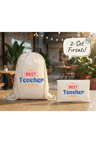 Boom town Cloth Backpack, Wallet Set of 2