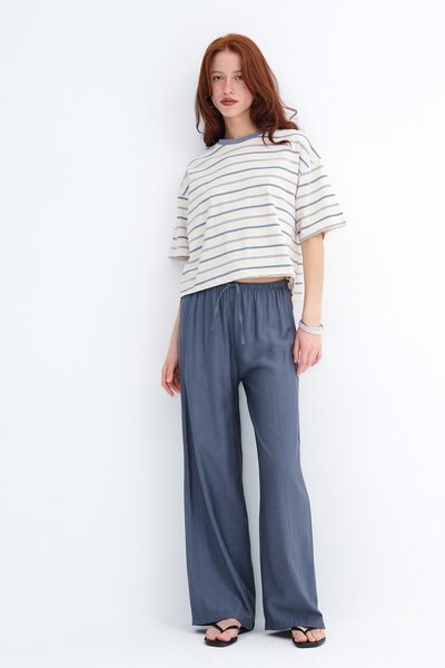 Addax Belden Ip B Tie-Detail Pants Pn10450-K7