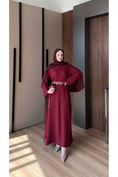 vikitekno Women's Premium Quality Woven Viscose Dress (Belt Included)