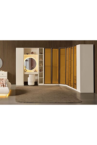 Doressa Home Marle Reflekte Camlı Gardırop